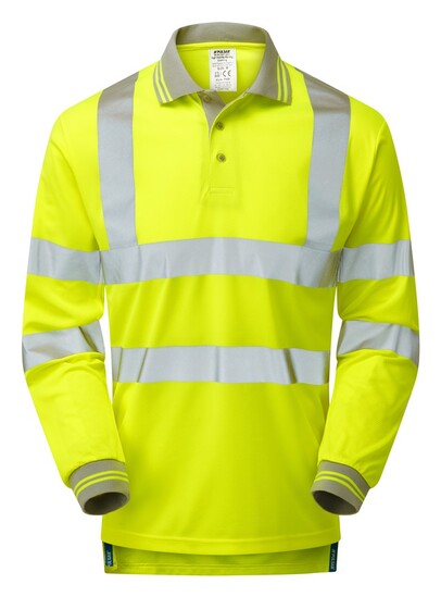 Picture of PULSAR® Long Sleeve Polo Shirt-Yellow