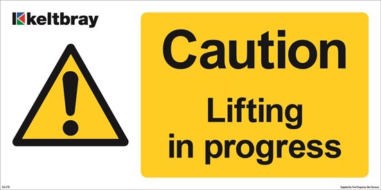 Picture of Caution - Lifting in progress 600mm X 300mm