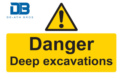 Show details for De-ath Bros Sign - Deep excavations - Fluted Correx 600 x 400mm   