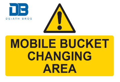 Show details for De-ath Bros Sign - Mobile bucket changing area - Fluted Correx 600 x 400mm  