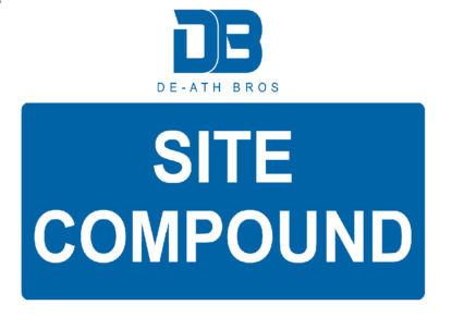 Show details for De-ath Bros Sign - Site compound - Fluted Correx 600 x 400mm   