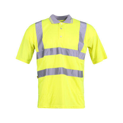 Hi Viz Polo Shirt - Short Sleeve - Yellow - Warrior