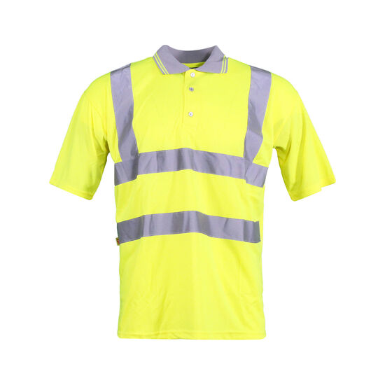 Picture of Hi Viz Polo Shirt - Short Sleeve - Yellow - Warrior