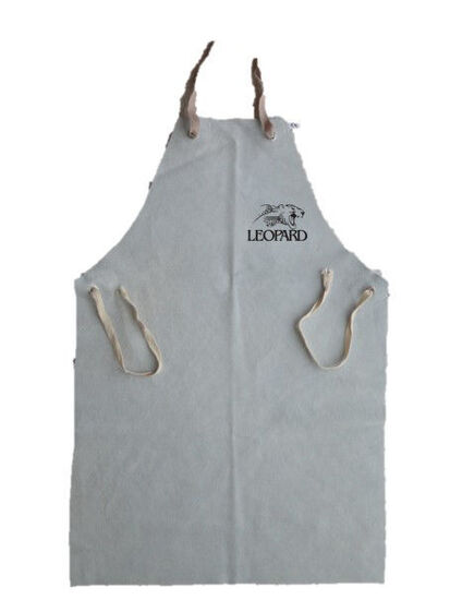 Picture of Warrior 36" x 24" Grey Chrome Leather Bib Apron